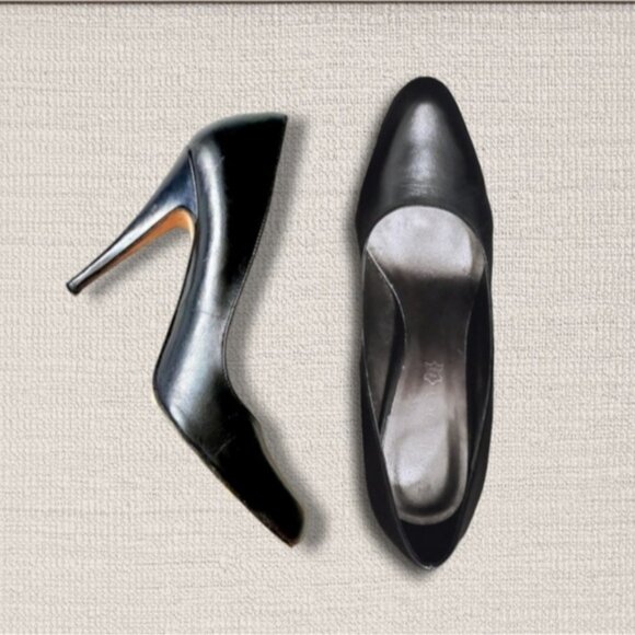 Aldo Genuine Leather Classic Black Stilettos- Euro38 = 7-7.5US fit - Picture 3 of 16